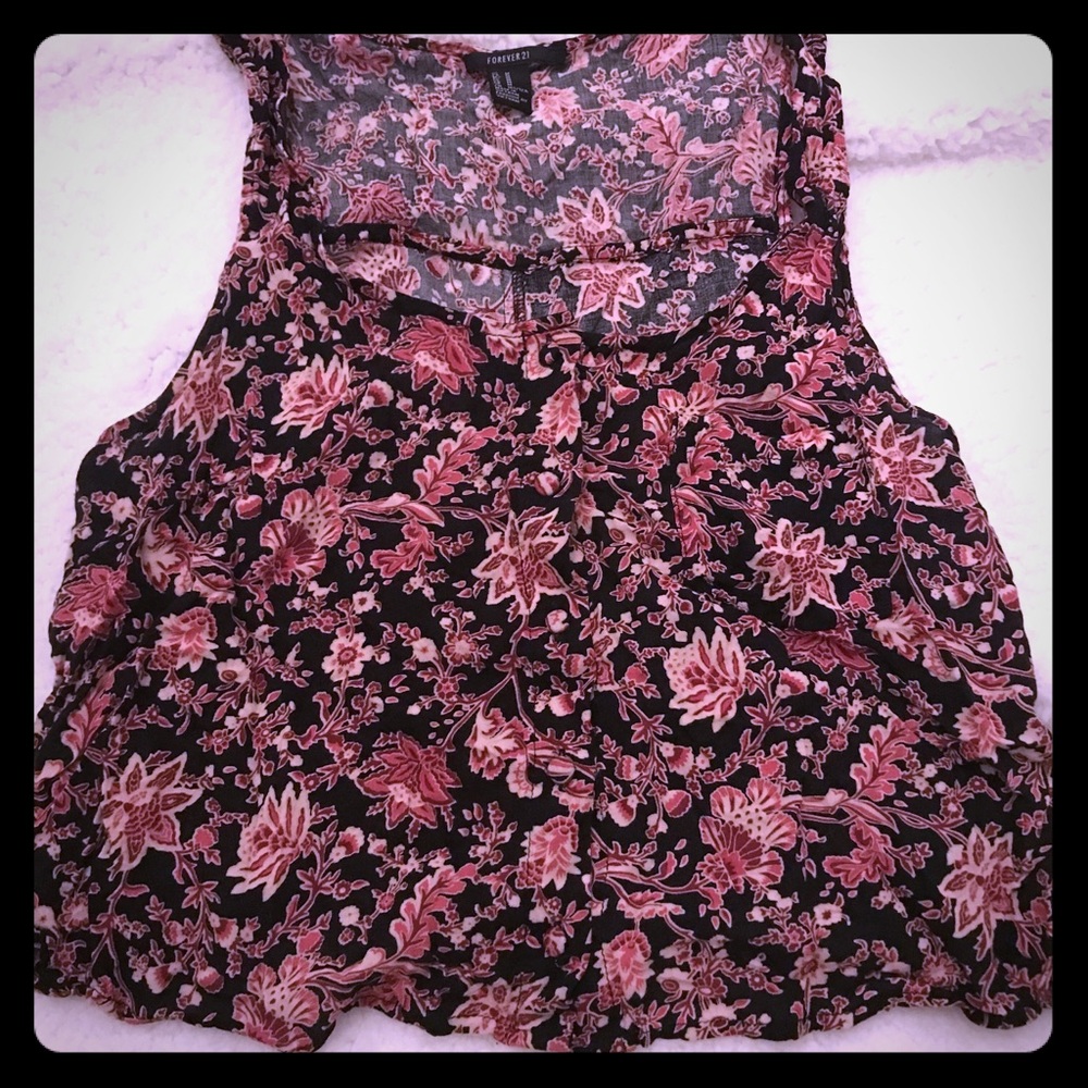 flowy floral shirt